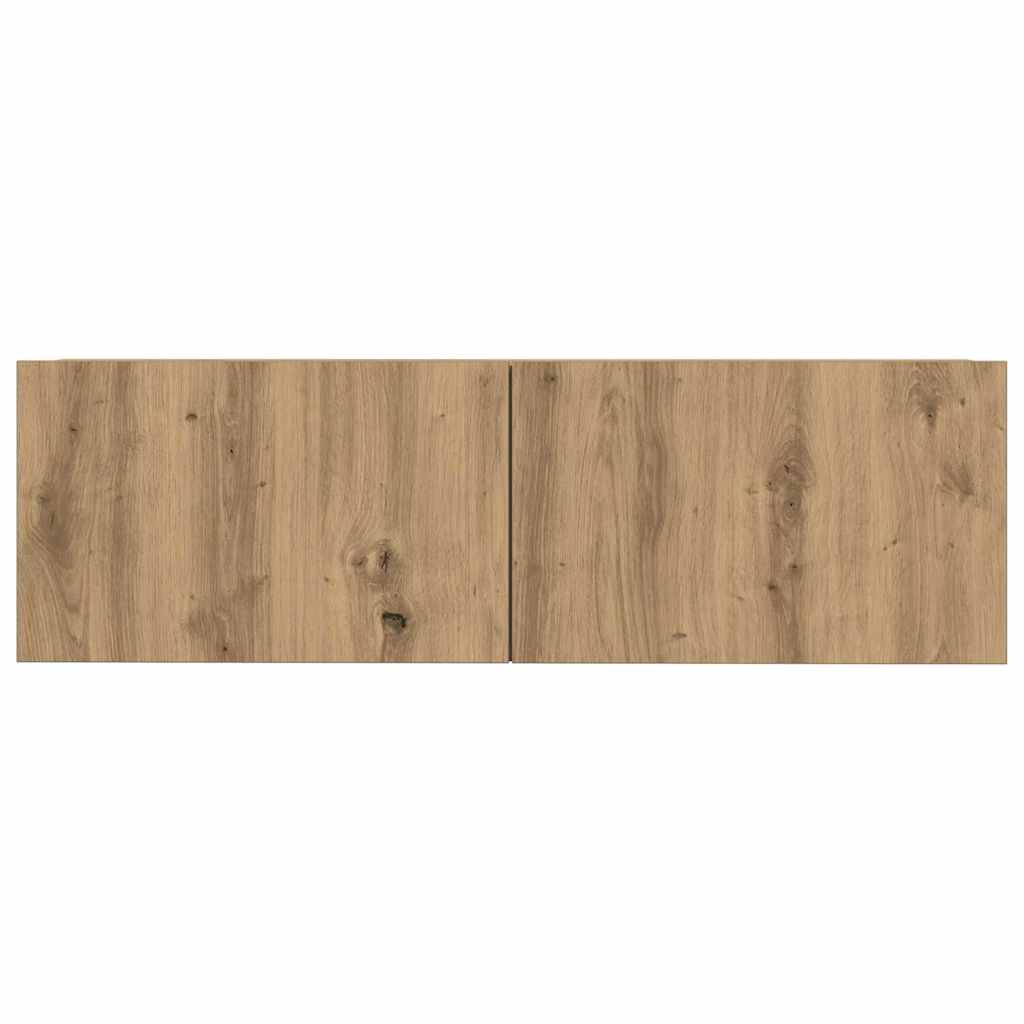 3 Piece TV Cabinet Set Wall-mounted Artisan Oak Engineered Wood