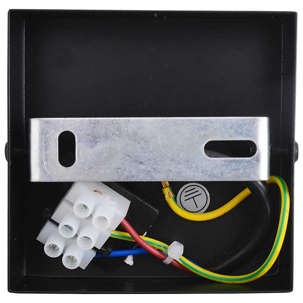 Ceiling Spotlight Black 13 x 13 x 26 cm Glass and metal