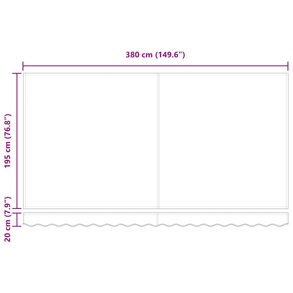 Awning Replacement Fabric Multicolour 400 x 200 cm Canvas
