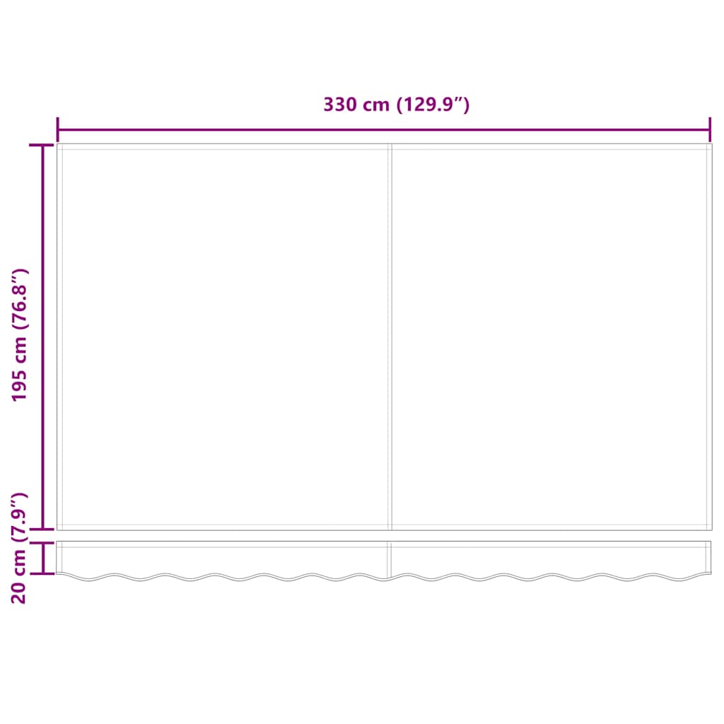 Awning Replacement Fabric Red 350 x 200 cm Canvas