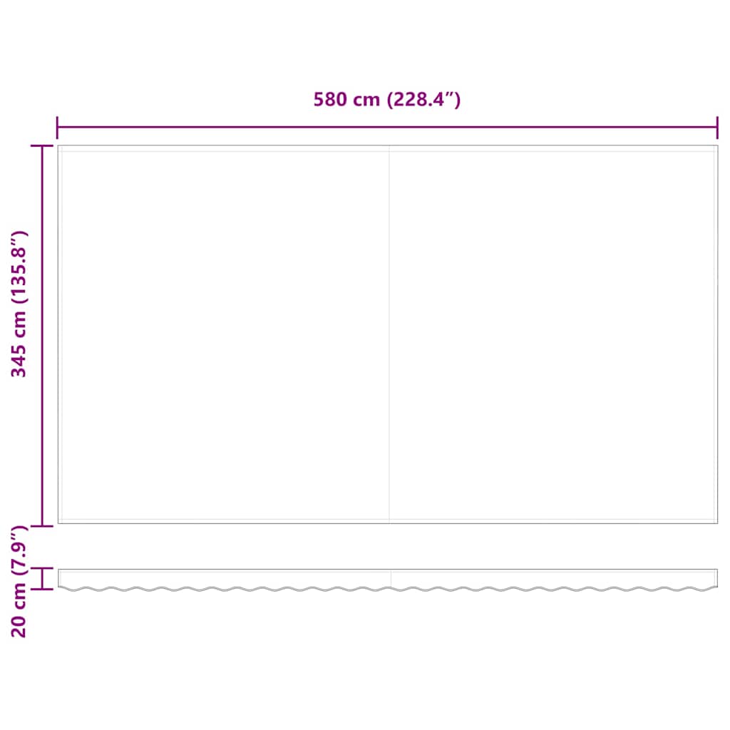 Awning Replacement Fabric Red 600 x 350 cm Canvas