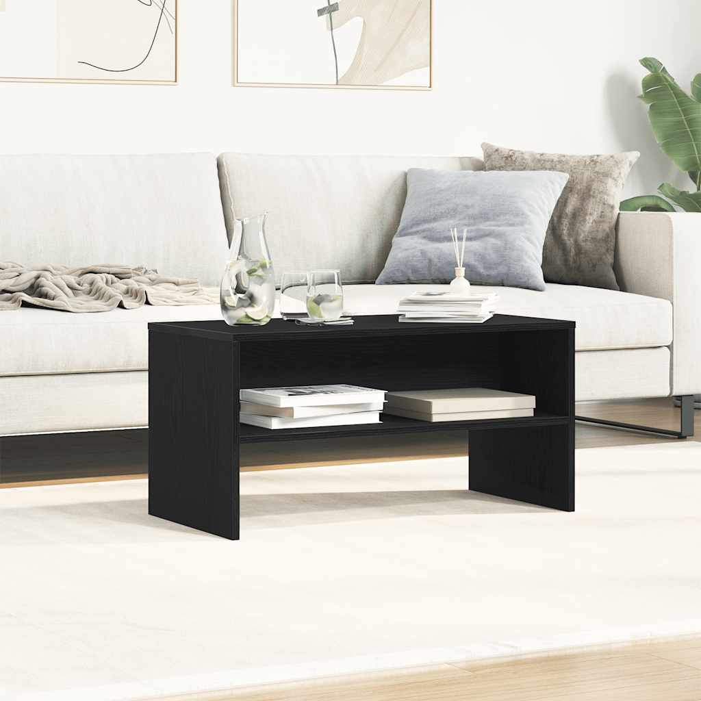 TV Cabinet Black Oak 80x40x40 cm Engineered Wood