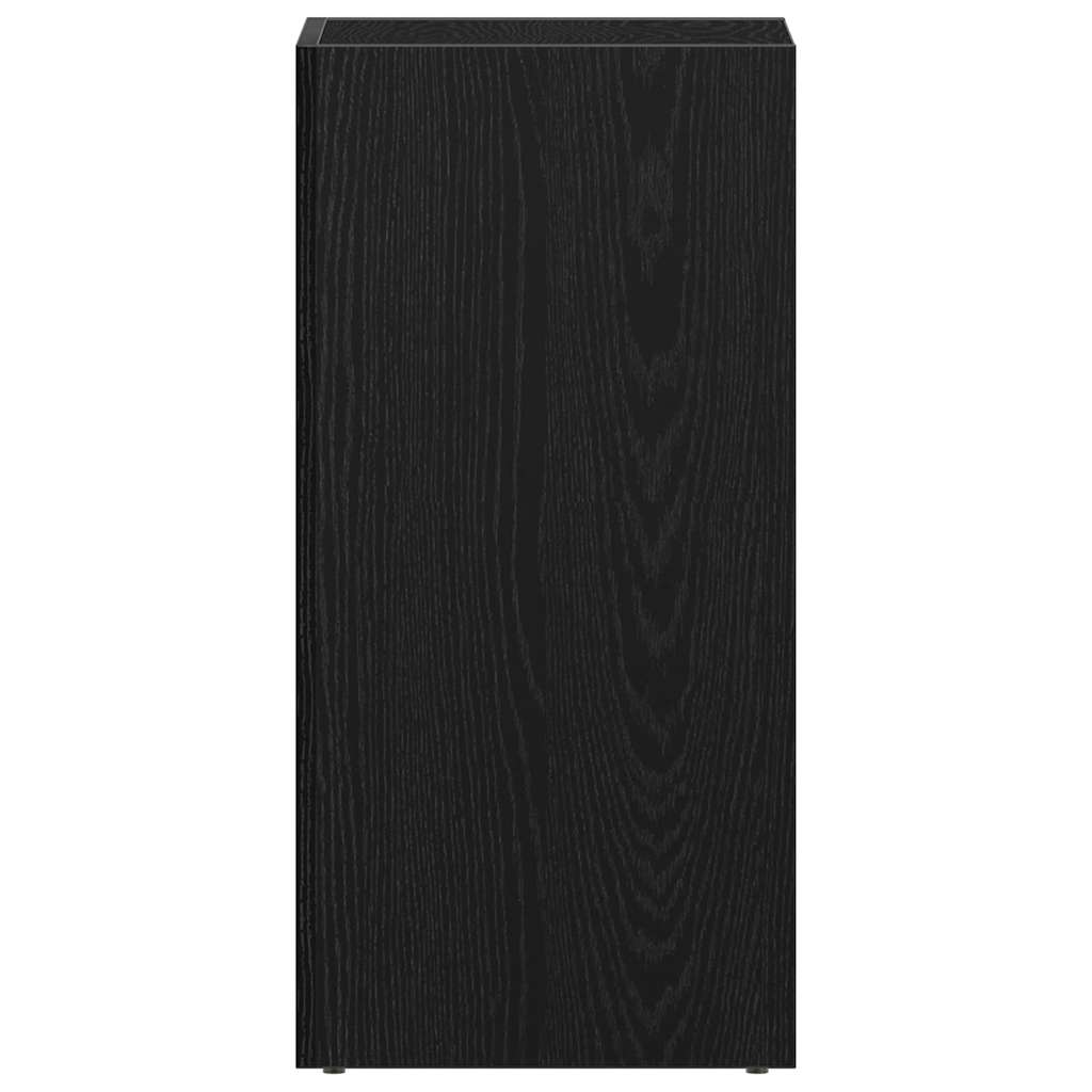 LP Storage Box Black Oak 71x34x36 cm Engineered Wood