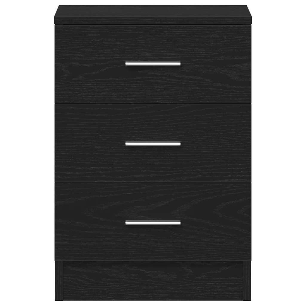 Bedside Cabinets 2 pcs Black Oak 38x35x55 cm Engineered Wood