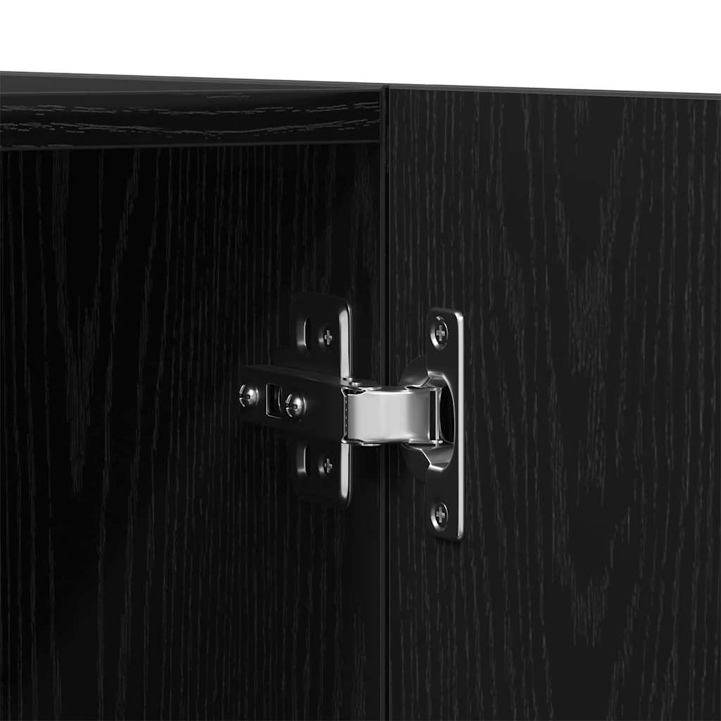 Wardrobe with Storage Black 90 x 52 x 200 cm Engineered wood
