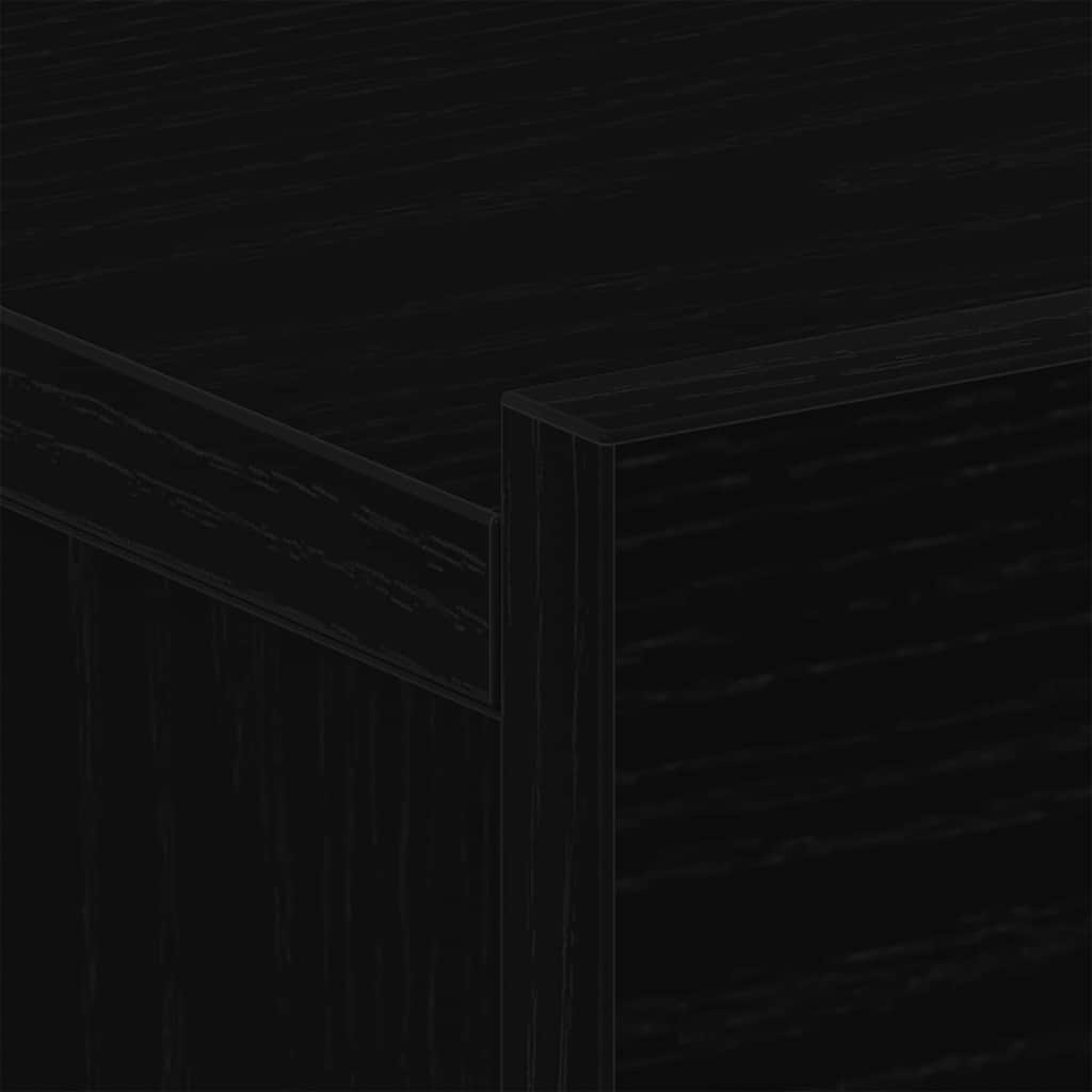 Bedside Cabinet 2 pcs Black oak 40 x 30 x 30 cm Engineered wood