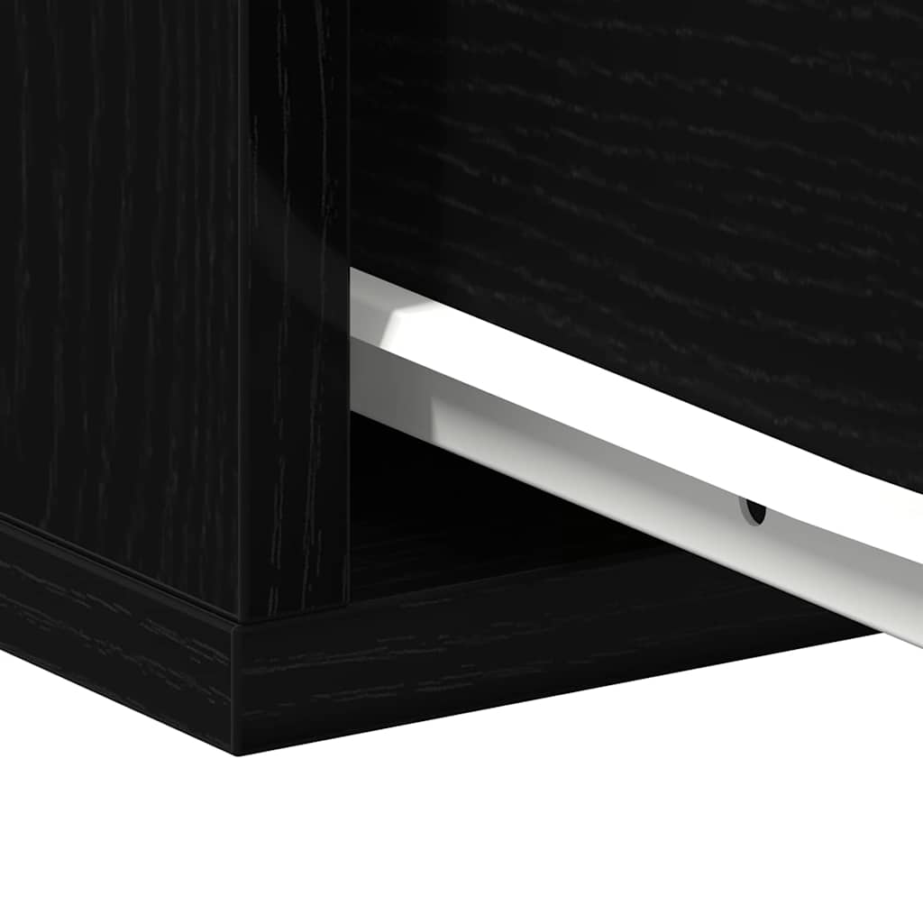 Bedside Cabinet 2 pcs Black oak 40 x 30 x 30 cm Engineered wood