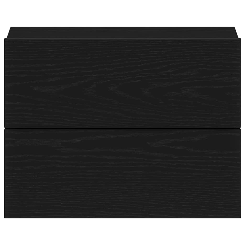 Bedside Cabinet 2 pcs Black oak 40 x 30 x 30 cm Engineered wood