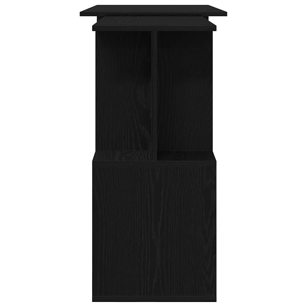 Desk Black oak 200 x 50 x 76 cm Engineered wood