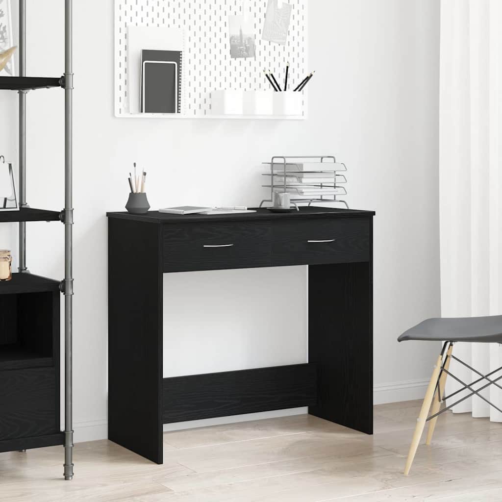 Desk Black oak 80 x 40 x 75 cm Engineered wood