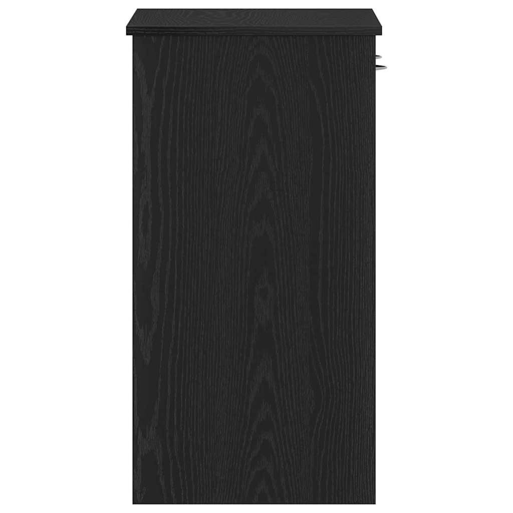 Desk Black oak 80 x 40 x 75 cm Engineered wood