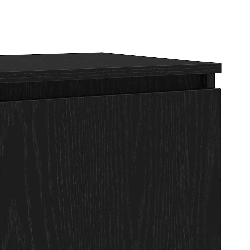 TV Cabinet Black Oak 140 x 38.5 x 36 cm Engineered Wood