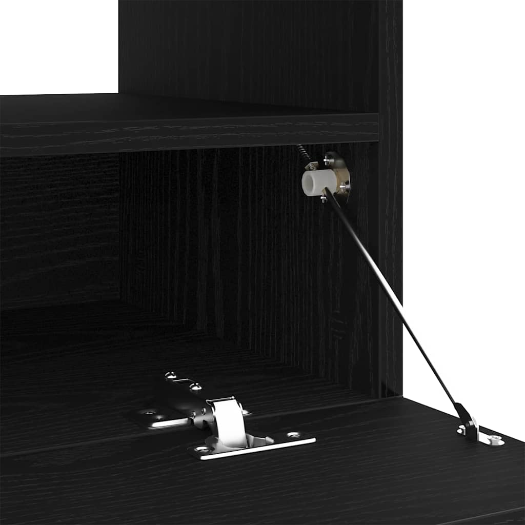 TV Cabinet Black Oak 80 x 35 x 40 cm Engineered Wood