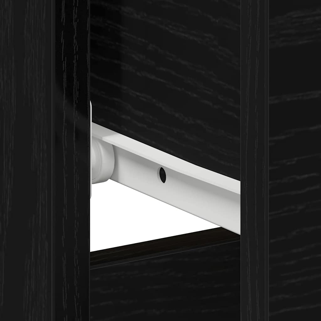 Bedside Cabinet 2 pcs Black oak 40 x 40 x 50 cm Engineered wood
