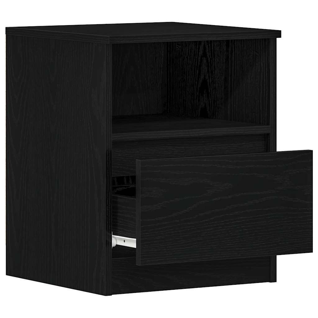 Bedside Cabinet 2 pcs Black oak 40 x 40 x 50 cm Engineered wood