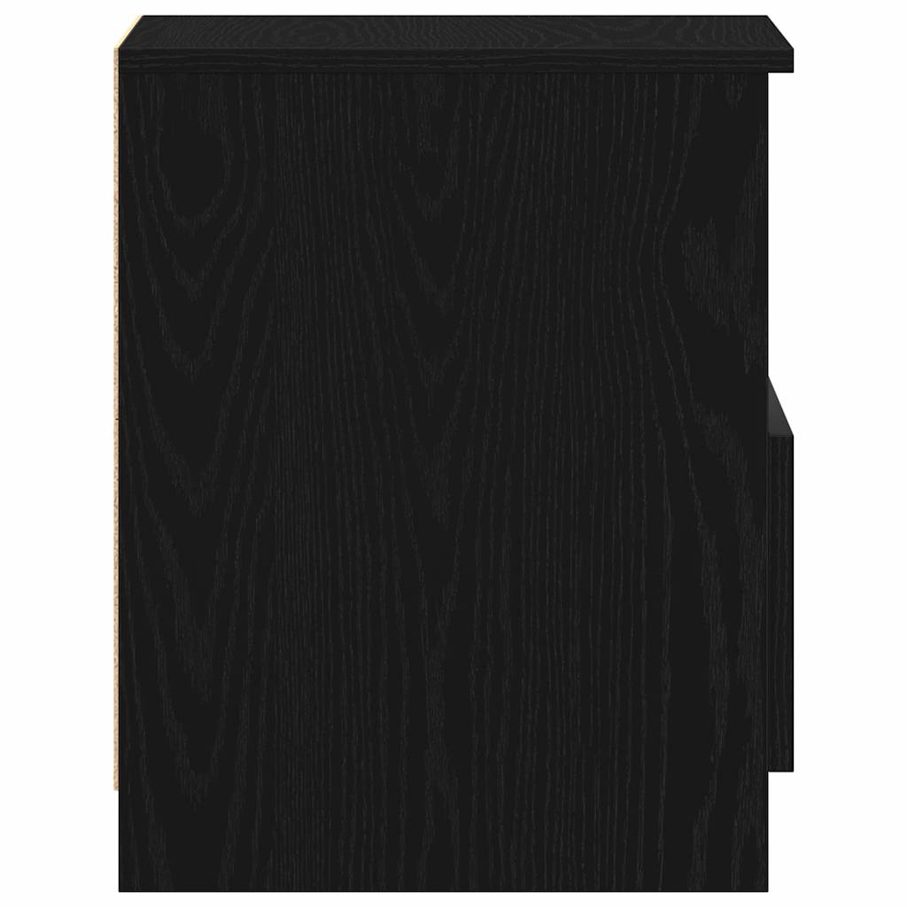 Bedside Cabinet 2 pcs Black oak 40 x 40 x 50 cm Engineered wood