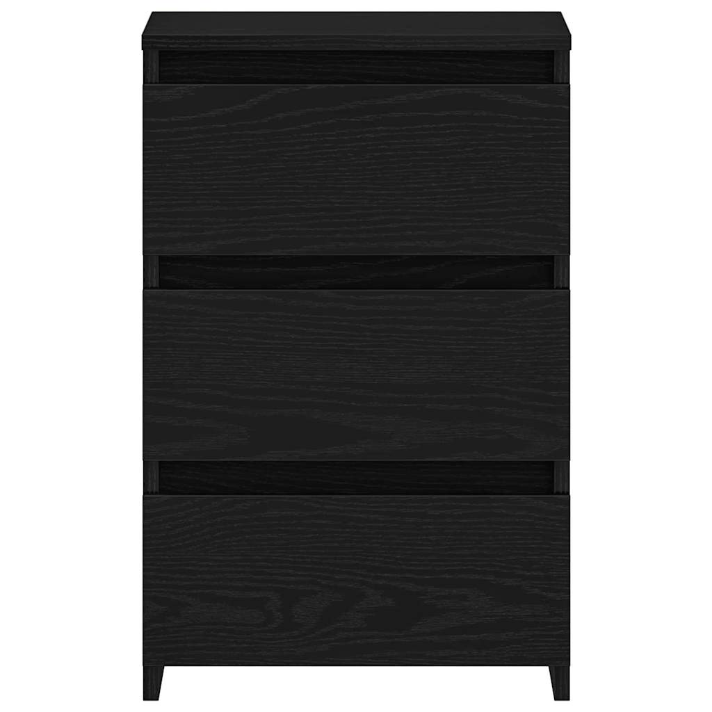 Bedside Cabinet Black oak 40 x 35 x 62.5 cm Engineered wood
