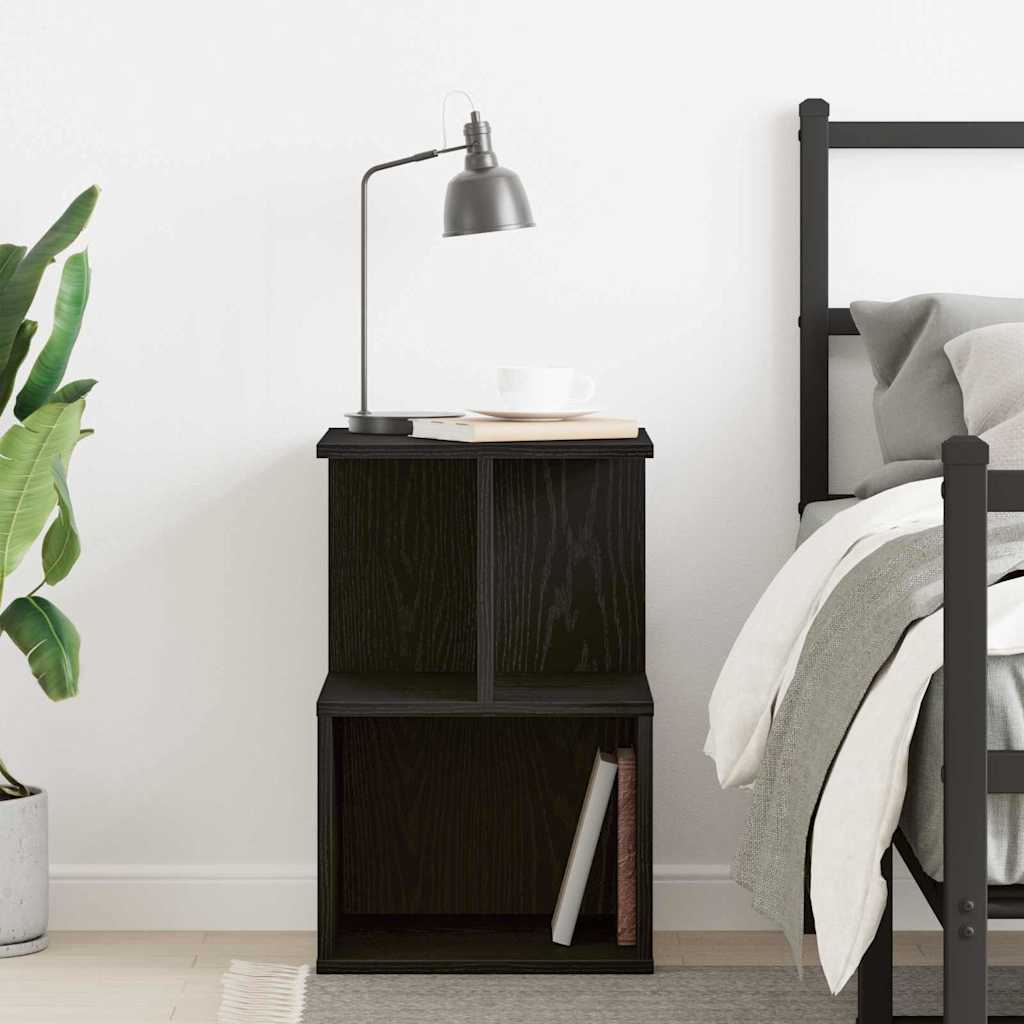Bedside Cabinet Black oak 35 x 35 x 55 cm Engineered wood