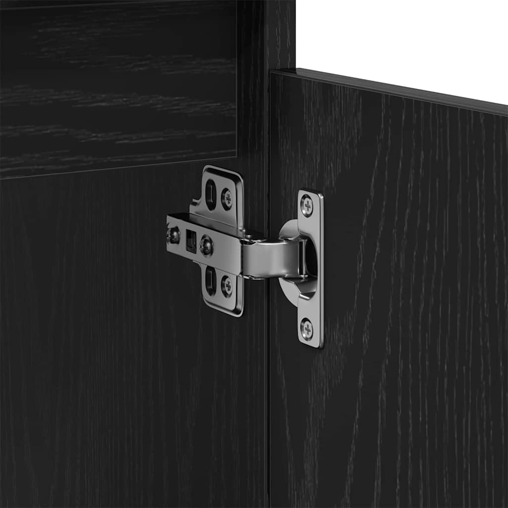 Bathroom Sink Cabinet Black Oak 58 x 33 x 60 cm Engineered Wood
