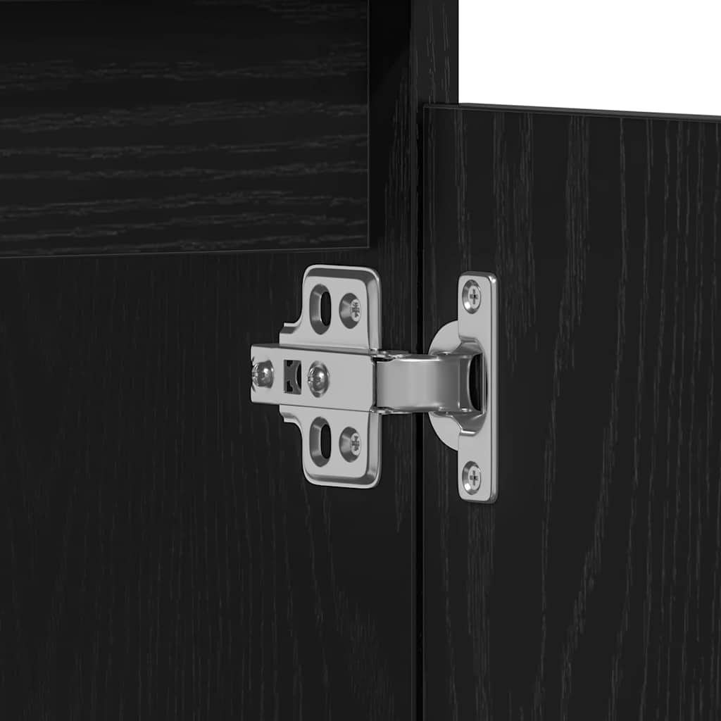 Bathroom Sink Cabinet Black Oak 58 x 33 x 60 cm Engineered Wood