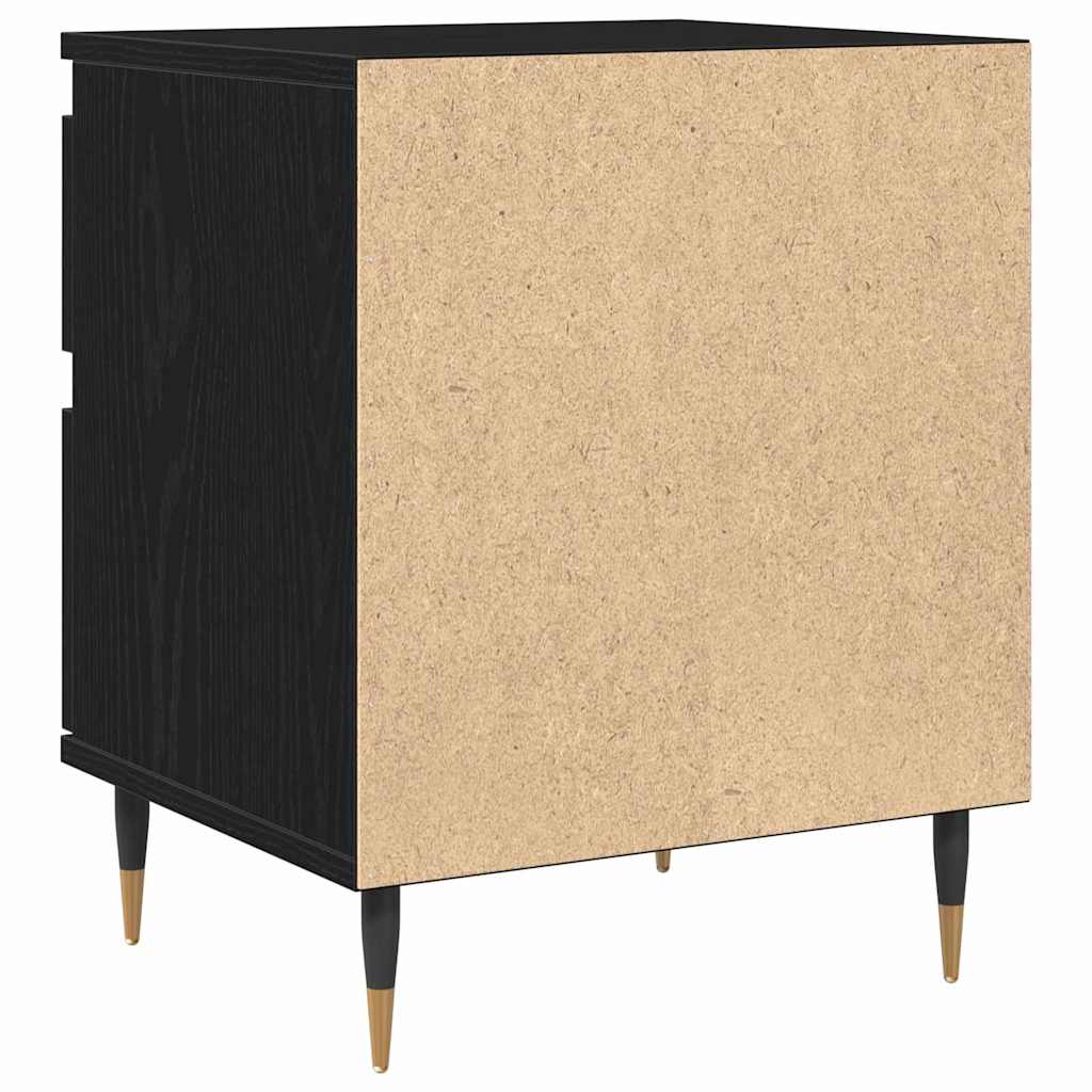 Bedside Cabinet with Drawer Black oak