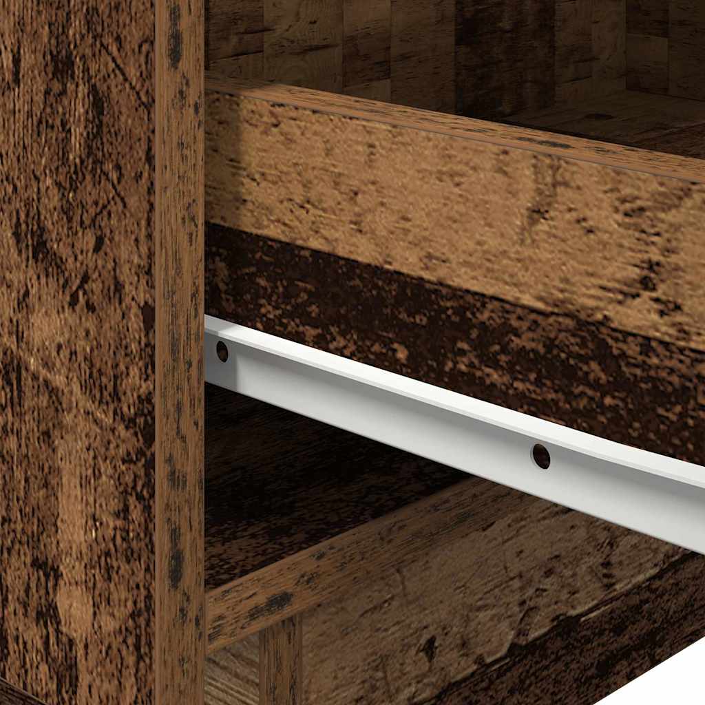 Bedside Cabinet with Drawer with 2 pcs Old Wood 45 x 40 x 55 cm