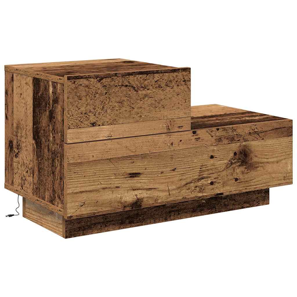 Bedside Cabinet Old Wood 70 x 36 x 40.5 cm Engineered wood