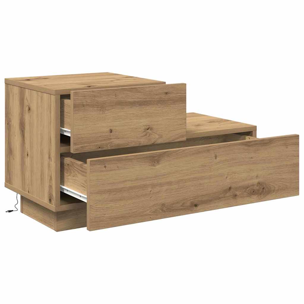 Bedside Cabinet Artisan oak 70 x 36 x 40.5 cm Engineered wood