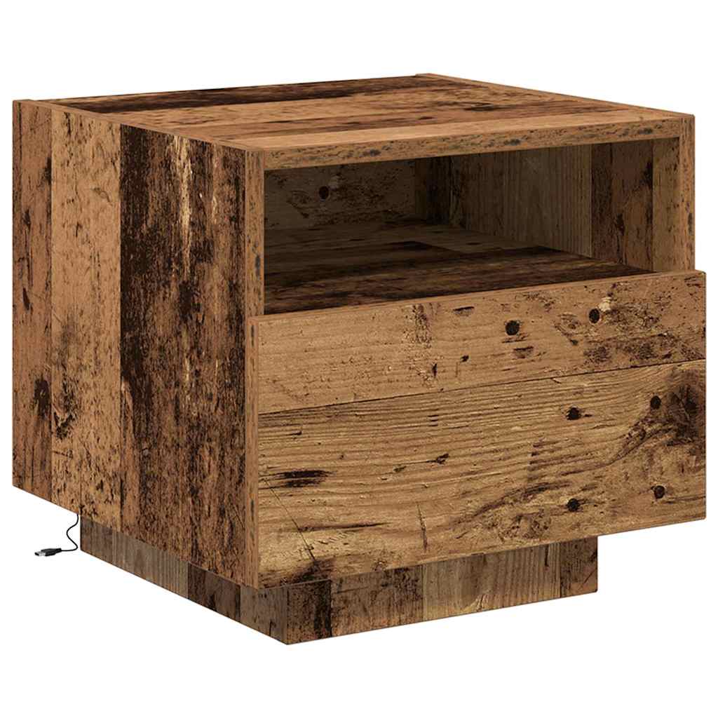 Bedside Cabinet 2 pcs Old wood 40 x 39 x 37 cm Engineered wood