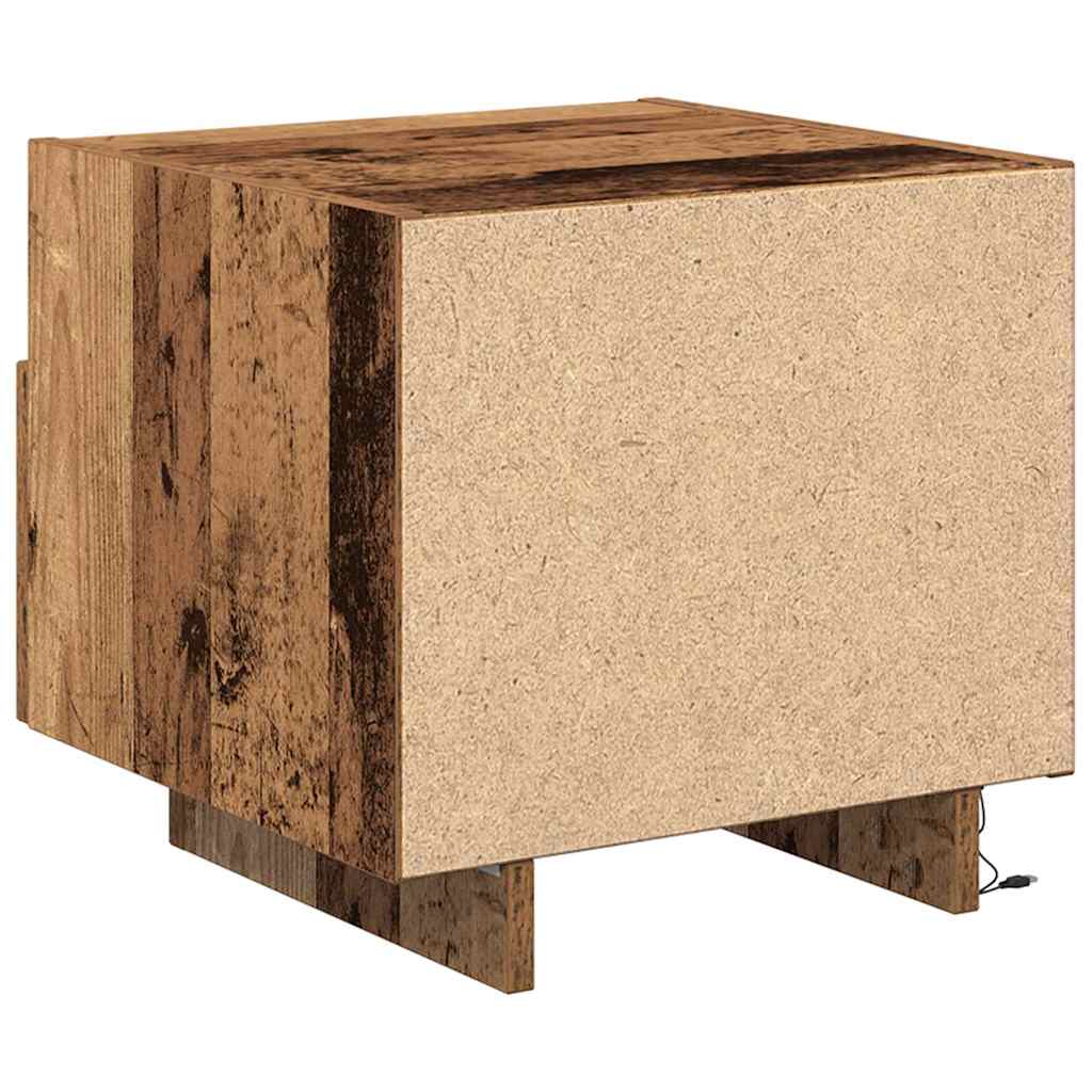 Bedside Cabinet 2 pcs Old wood 40 x 39 x 37 cm Engineered wood