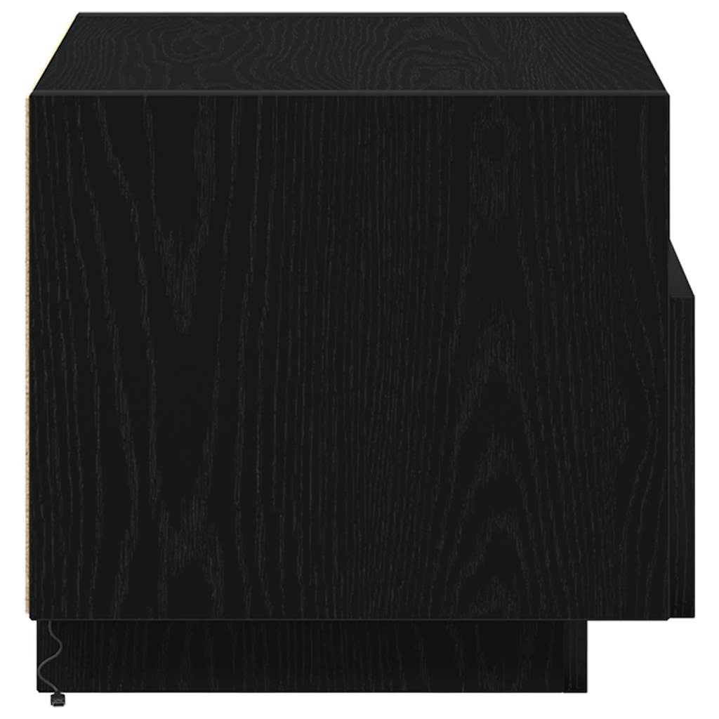 Bedside Cabinet 2 pcs Black oak 40 x 39 x 37 cm Engineered wood