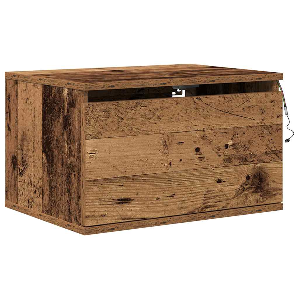 Wall-mounted Bedside Cabinet 2 pcs Old wood 50 x 36 x 30 cm