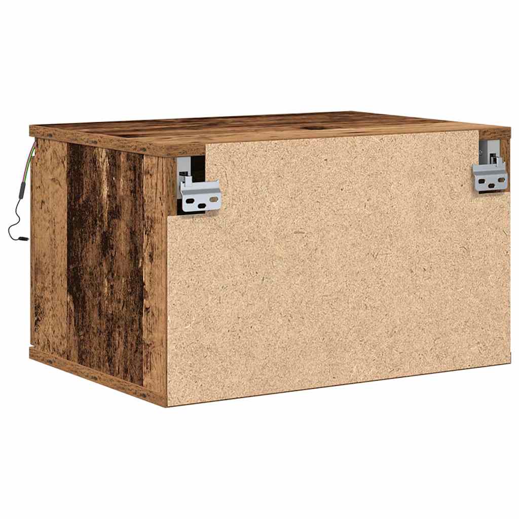 Wall-mounted Bedside Cabinet 2 pcs Old wood 50 x 36 x 30 cm