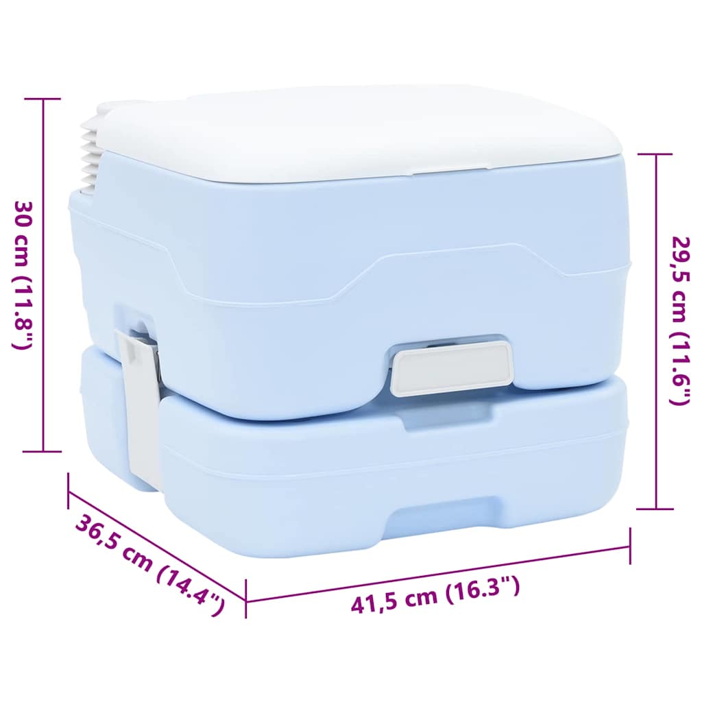 Portable Camping Toilet Blue 41.5 x 36.5 x 30 cm Polyethylene