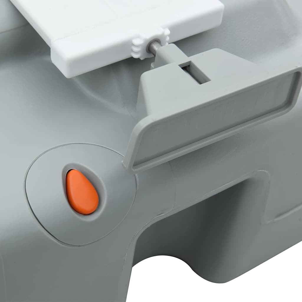 Portable Camping Toilet Grey and white 41.5 x 36.5 x 37.5 cm