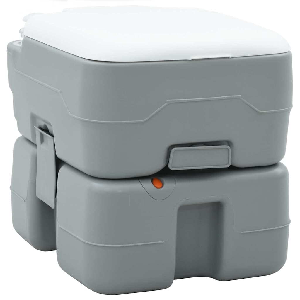 Portable Camping Toilet Grey and white 41.5 x 36.5 x 37.5 cm