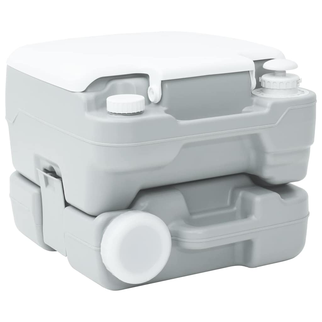 Portable Camping Toilet Grey and white 41.5 x 36.5 x 30 cm