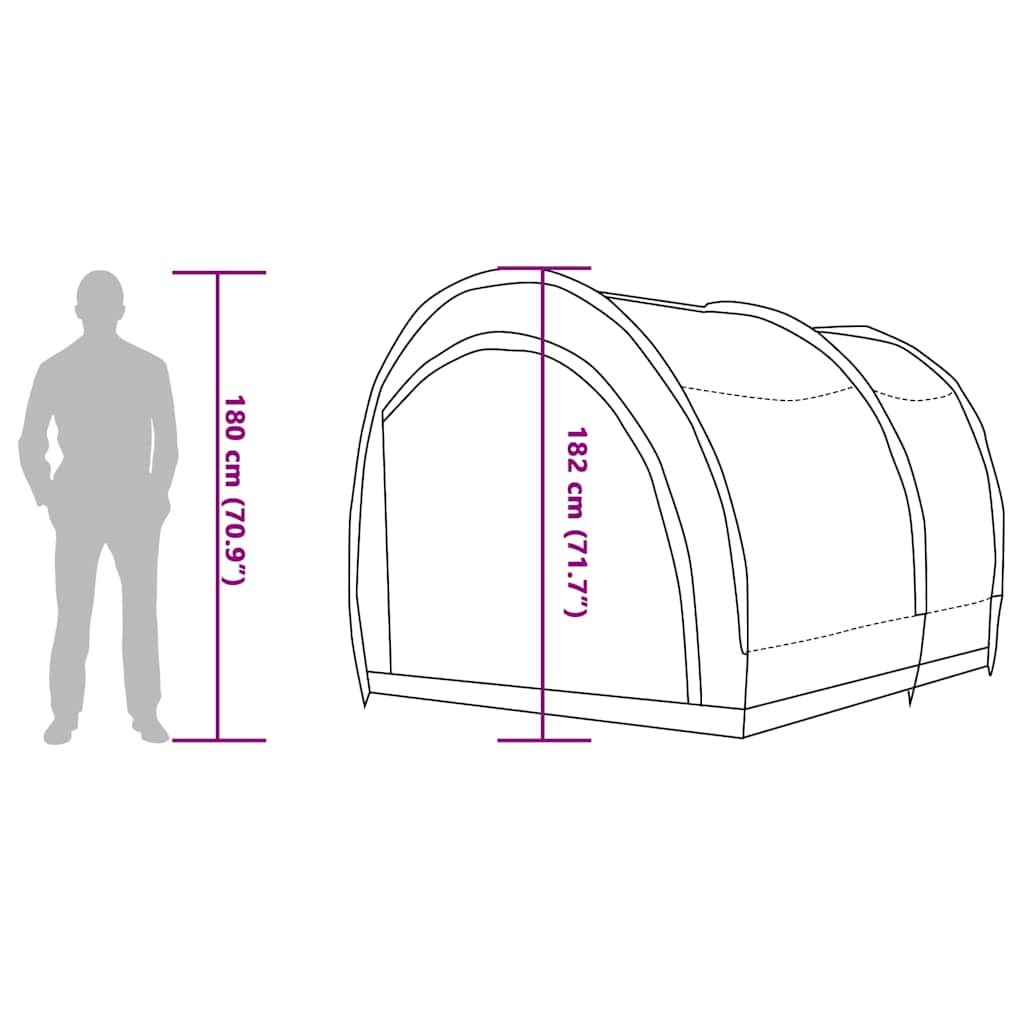 Bike Storage Tent with Roof Blue 256 x 222 x 182 cm