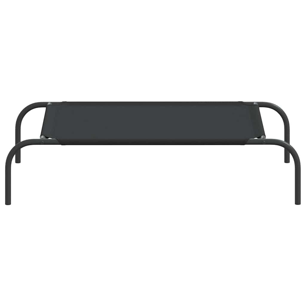 Elevated Dog Bed Black 90x50x20 cm Oxford Fabric and Steel