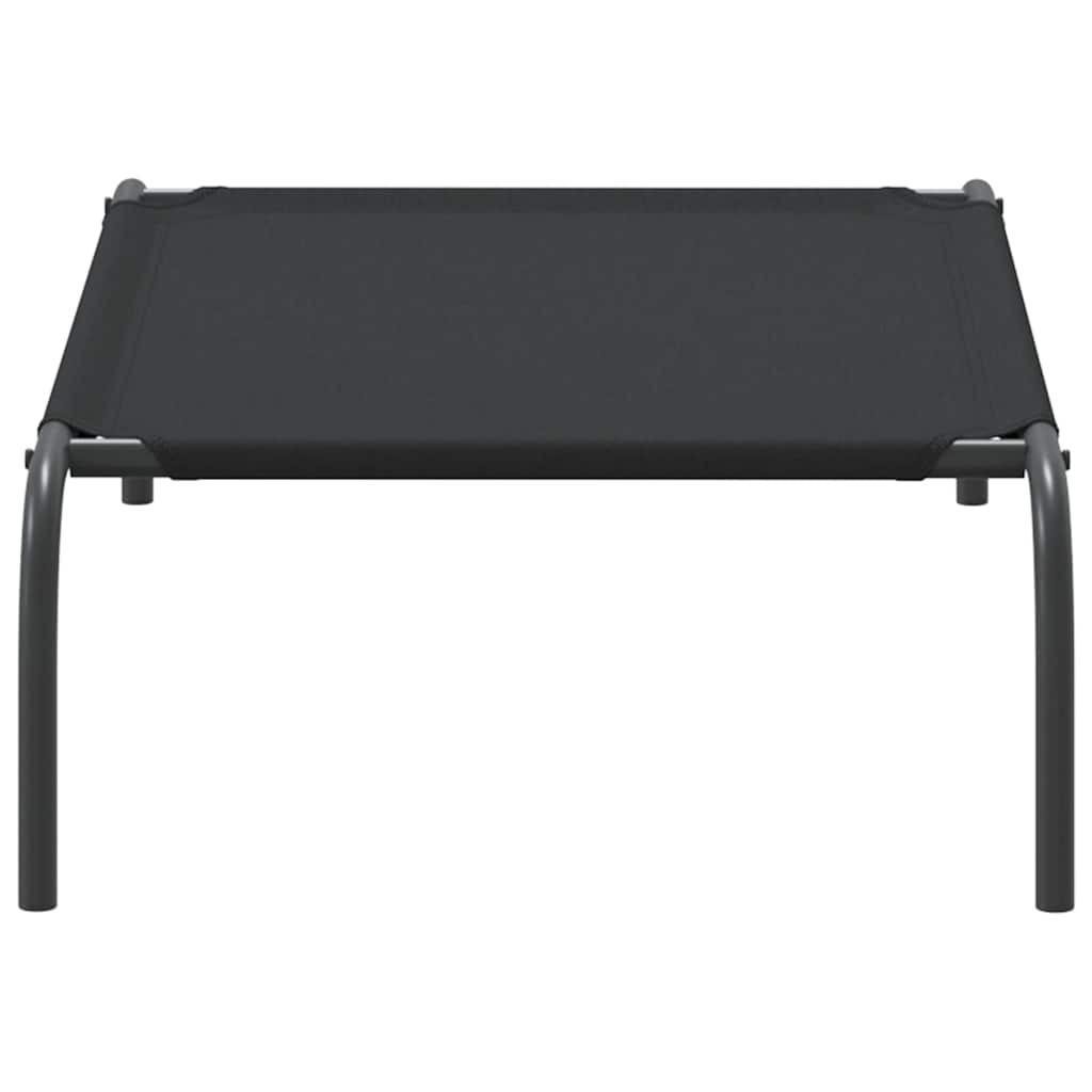 Elevated Dog Bed Black 90x50x20 cm Oxford Fabric and Steel