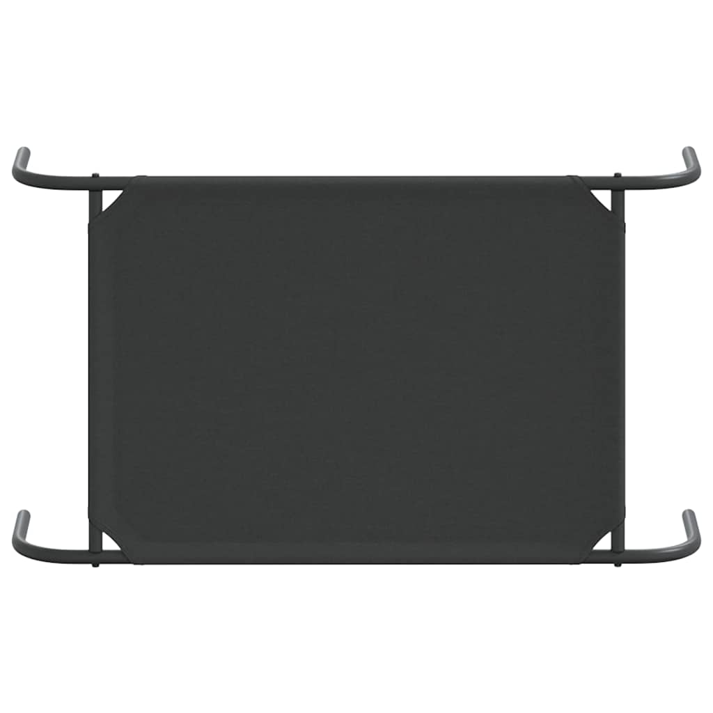 Elevated Dog Bed Black 90x50x20 cm Oxford Fabric and Steel