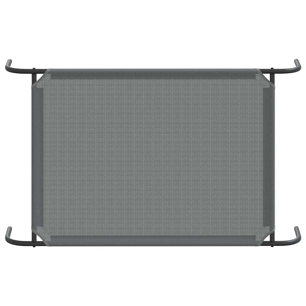 Elevated Dog Bed Grey 110x65x20 cm Textilene and Steel