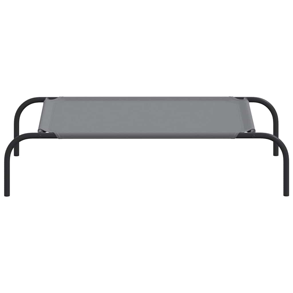 Elevated Dog Bed Grey 90x50x20 cm Oxford Fabric and Steel