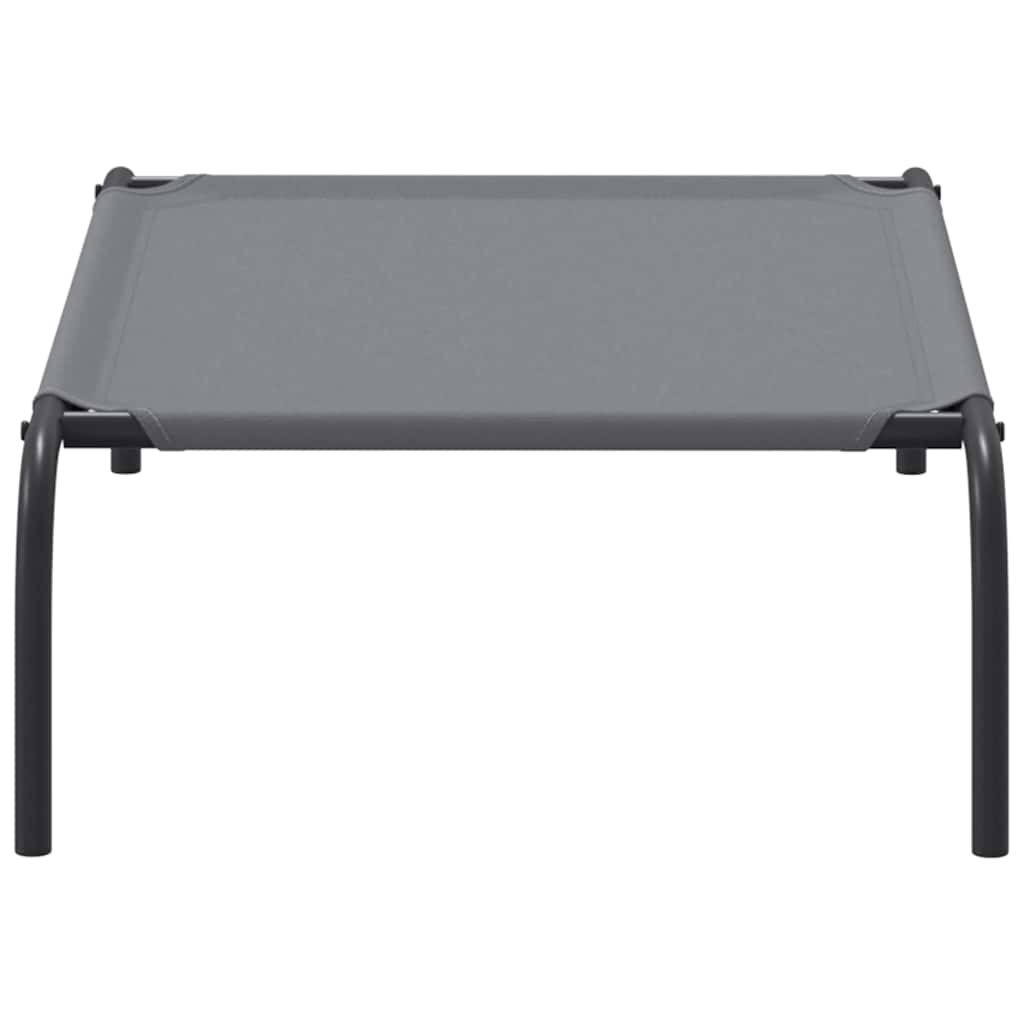 Elevated Dog Bed Grey 90x50x20 cm Oxford Fabric and Steel