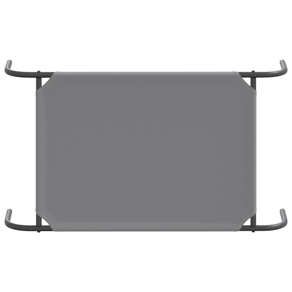 Elevated Dog Bed Grey 90x50x20 cm Oxford Fabric and Steel