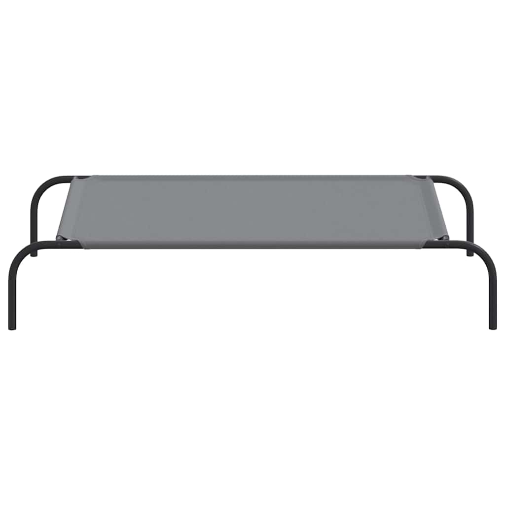 Elevated Dog Bed Grey 110x65x20 cm Oxford Fabric and Steel