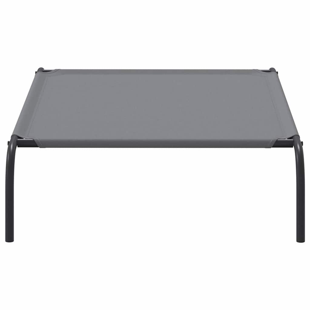 Elevated Dog Bed Grey 110x65x20 cm Oxford Fabric and Steel