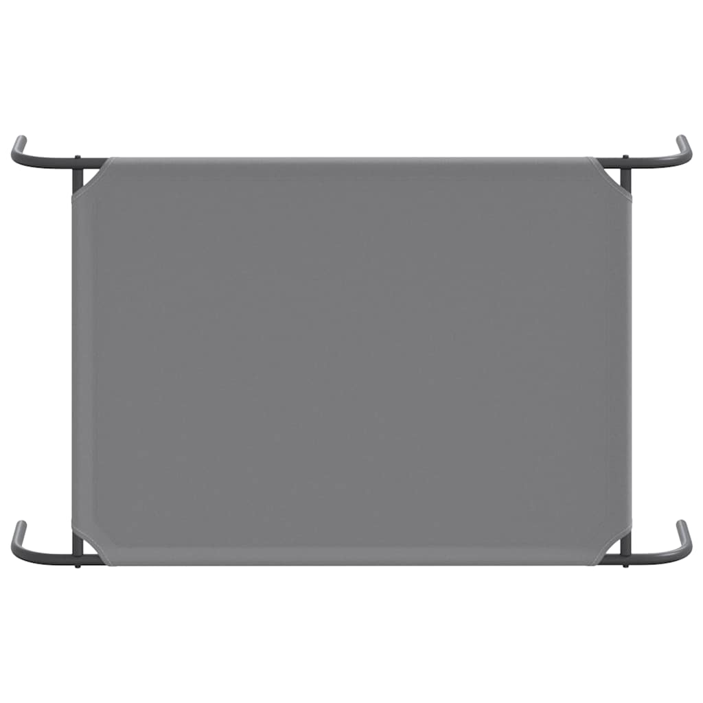 Elevated Dog Bed Grey 110x65x20 cm Oxford Fabric and Steel