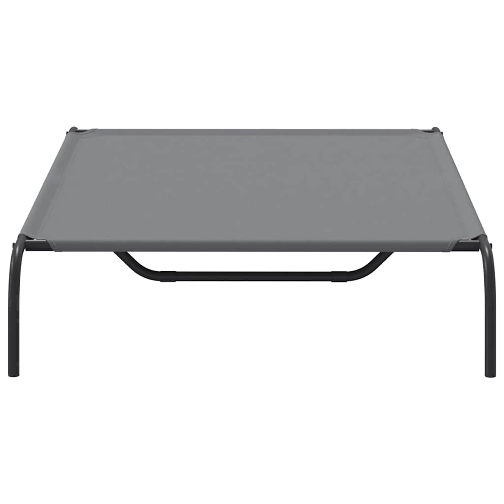 Elevated Dog Bed Grey 130x80x20 cm Oxford Fabric and Steel