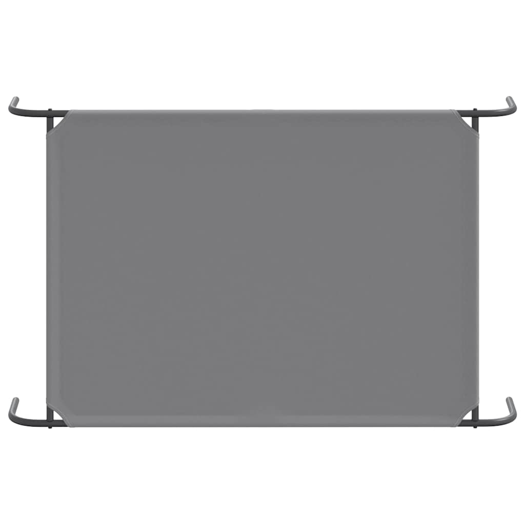Elevated Dog Bed Grey 130x80x20 cm Oxford Fabric and Steel